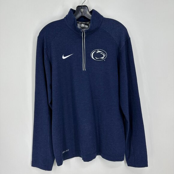 3/$25 Nike Penn State Quarter Zip Shirt S Nittany Lions Dri Fit Navy - Picture 1 of 8